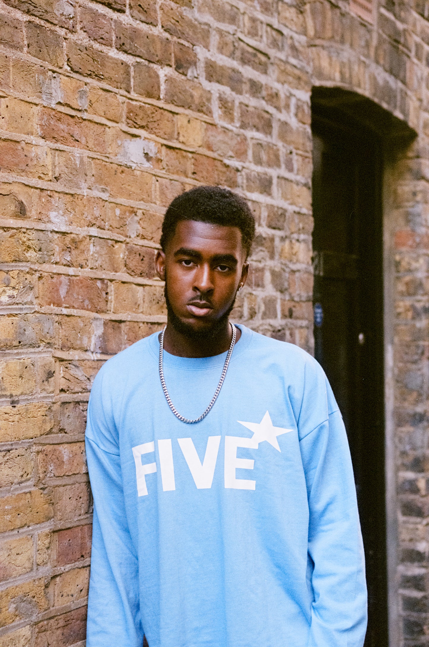 Five Star Long Sleeve Tee Blue