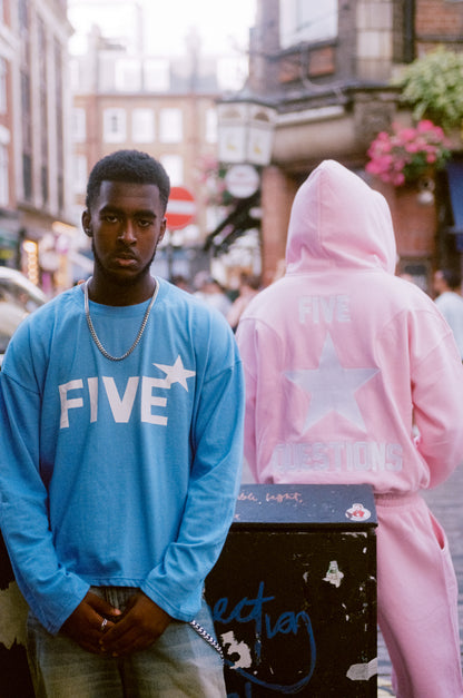 Five Star Long Sleeve Tee Blue