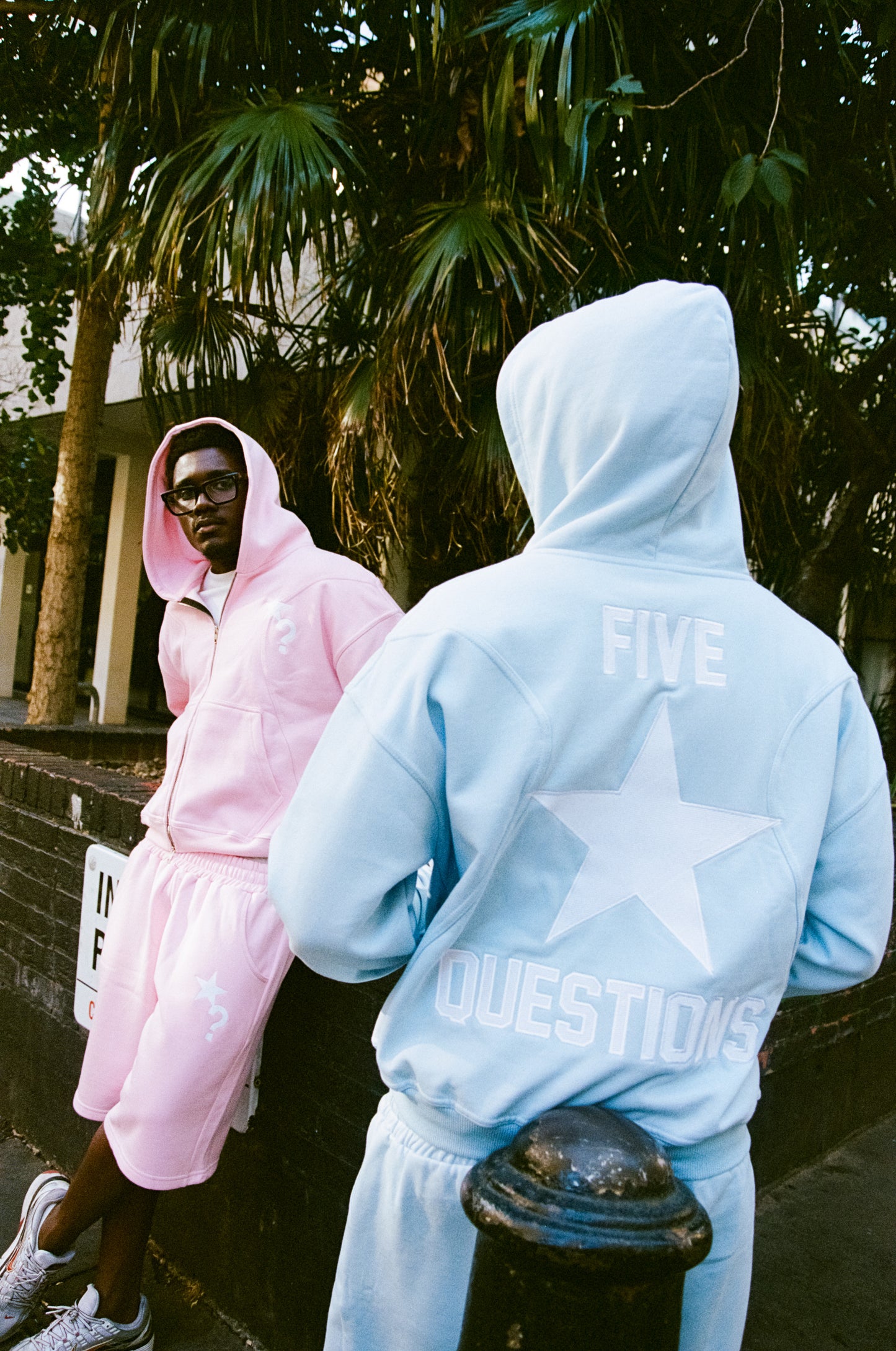 Fleece Zip-Up Hoodie Pastel Blue