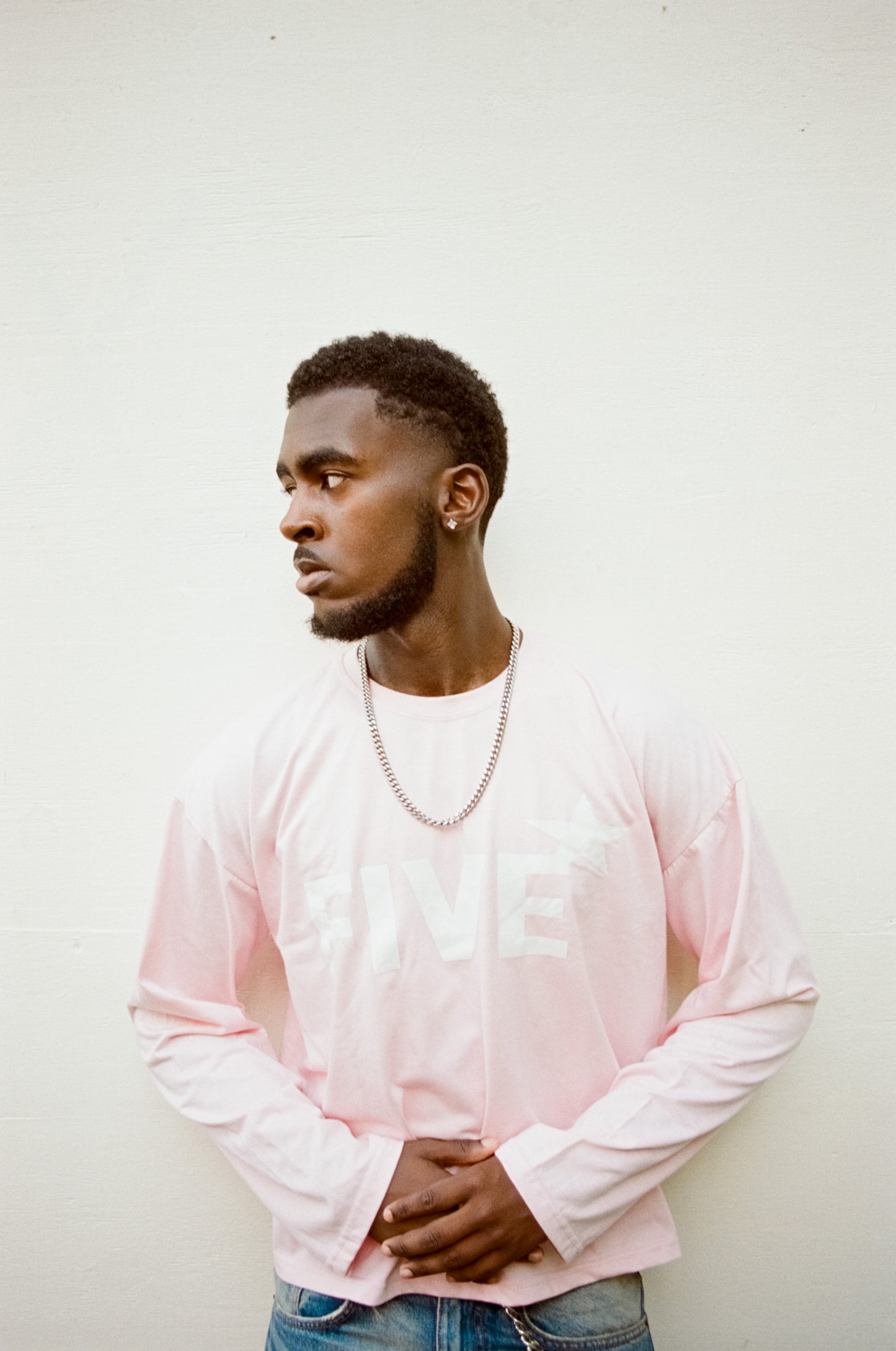 Five Star Long Sleeve Tee Pastel Pink