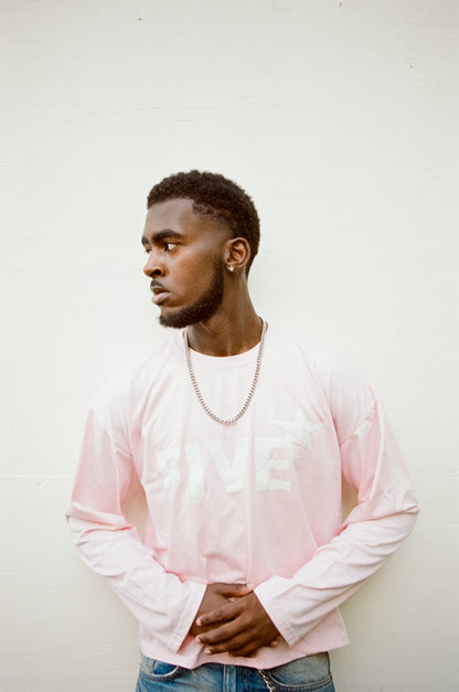 Five Star Long Sleeve Tee Pastel Pink