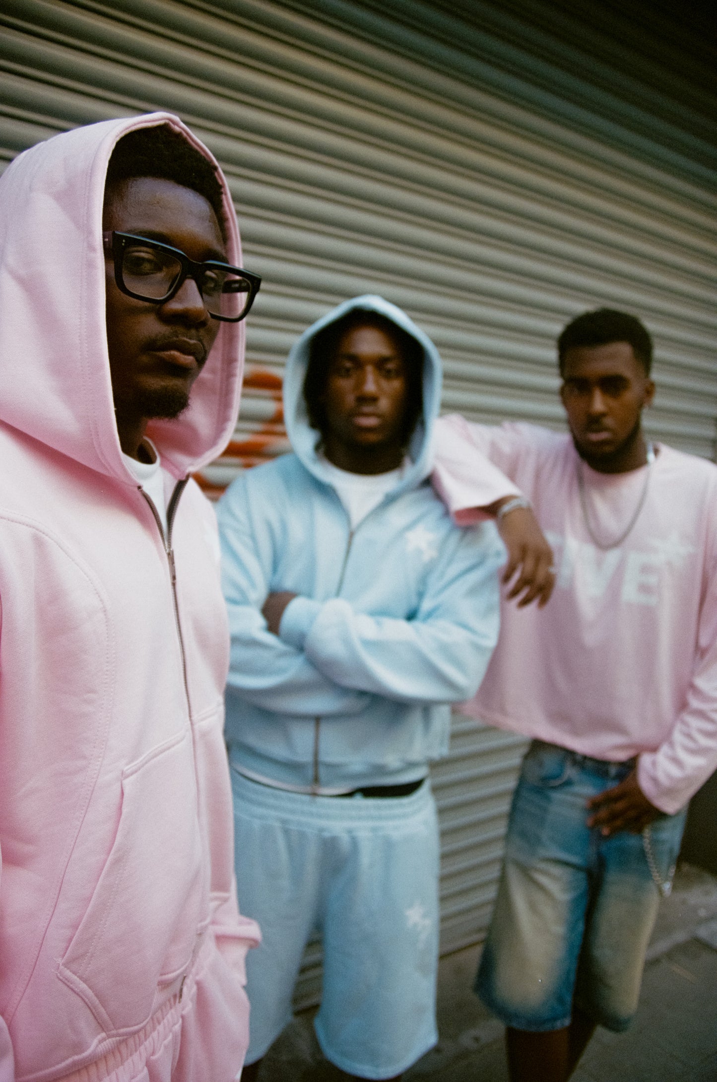 Fleece Zip-Up Hoodie Pastel Blue