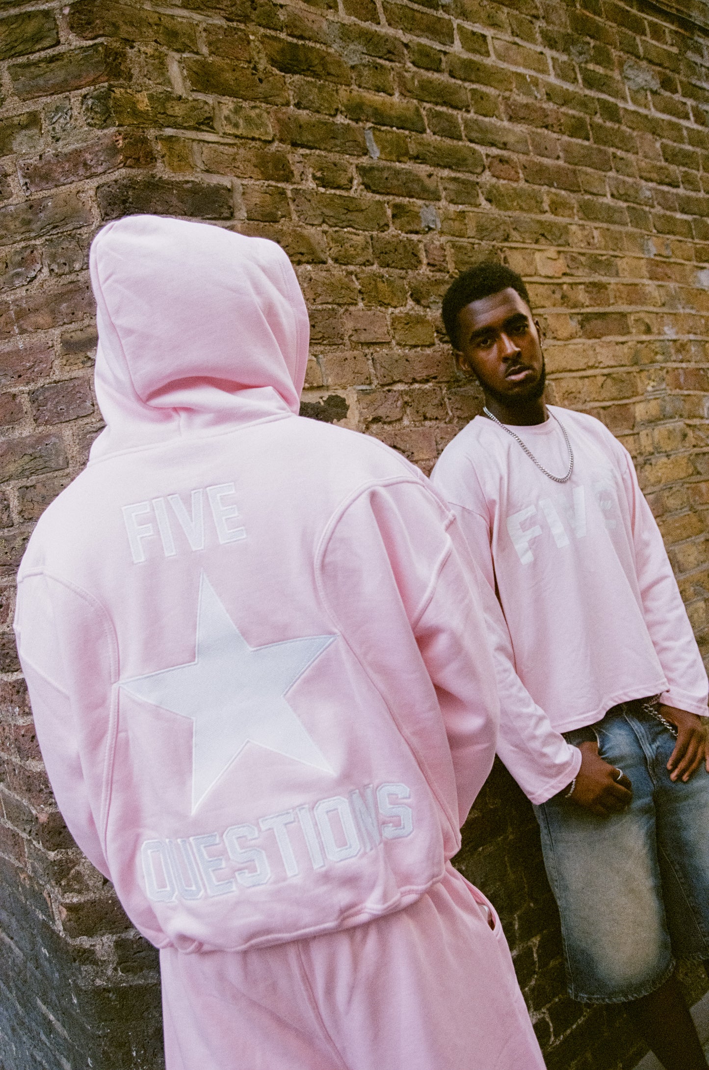 Fleece Zip-Up Hoodie Pastel Pink