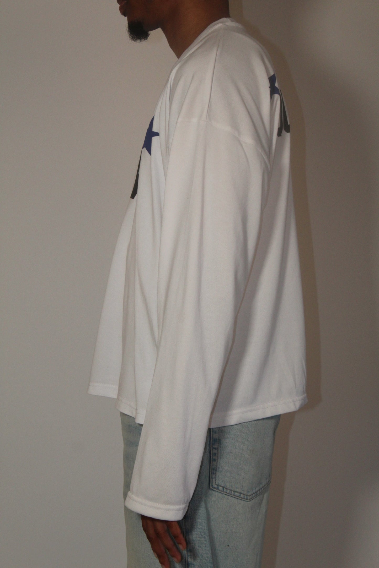Five Star Long Sleeve Tee White