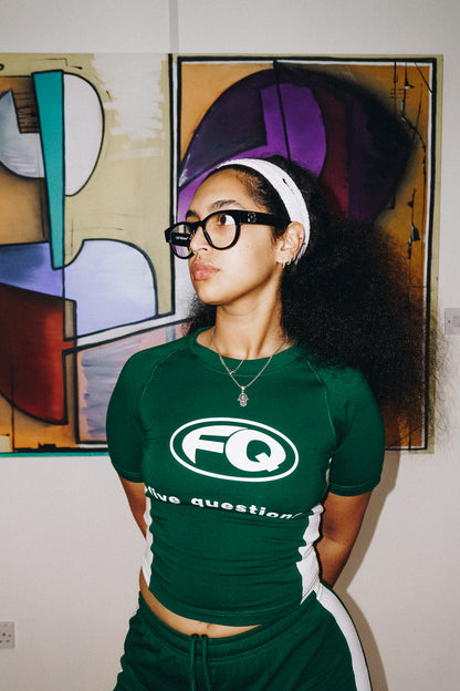 Ladies FQ Baby Tee Green