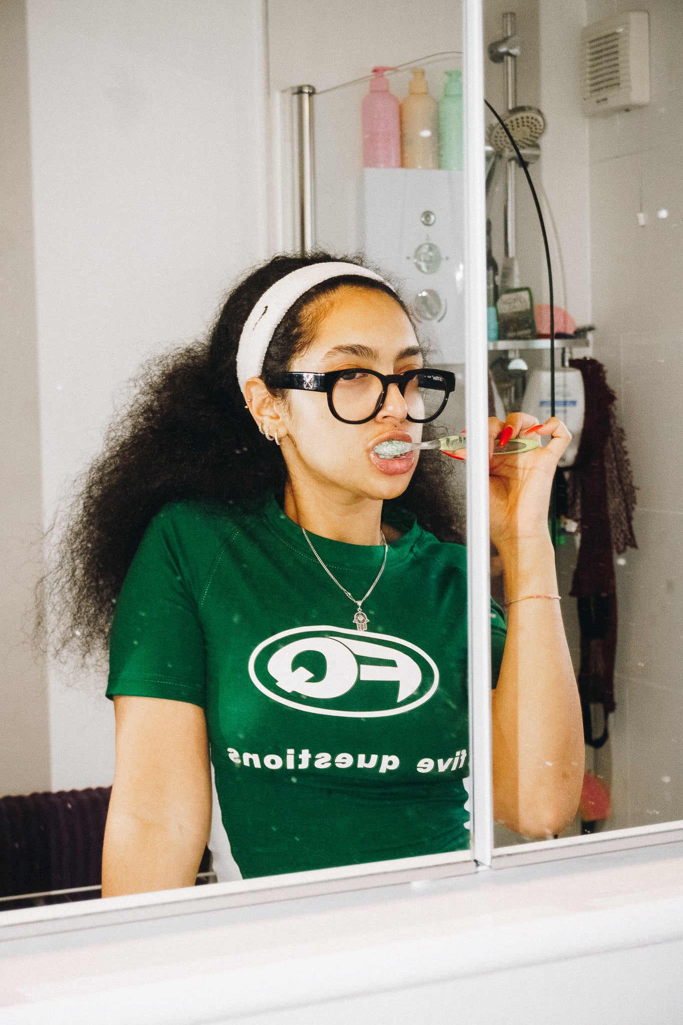 Ladies FQ Baby Tee Green