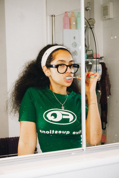 Ladies FQ Baby Tee Green