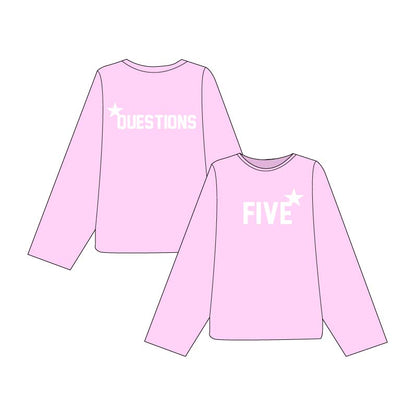 Five Star Long Sleeve Tee Pastel Pink