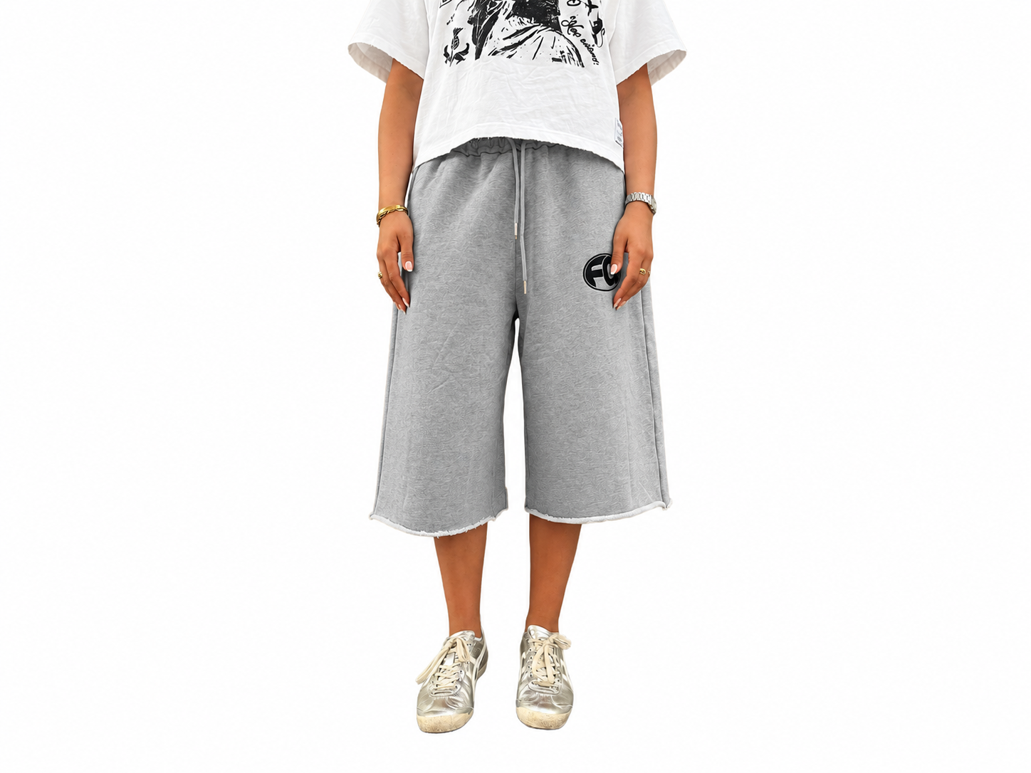 Grey FQ 3/4 Shorts