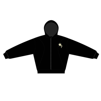 Fleece Zip-Up Hoodie Black
